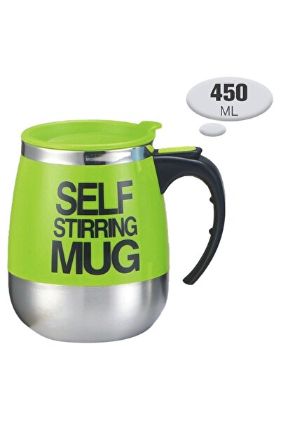 LUXURY Stainless steel coffee mug with handle / Insulated mug with self-stirr...