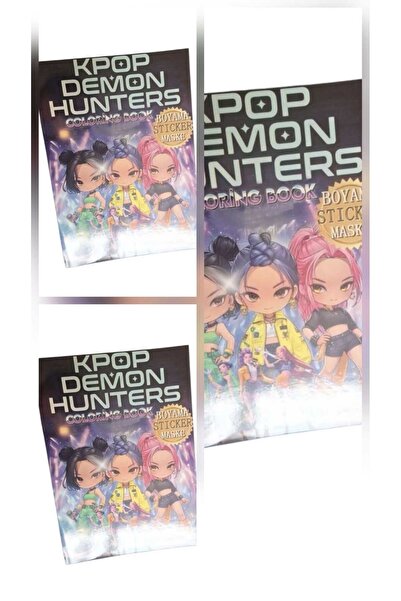 mutluanılarpartievi K-Pop Demon Hunters Boyama Kitabı Stickerlı