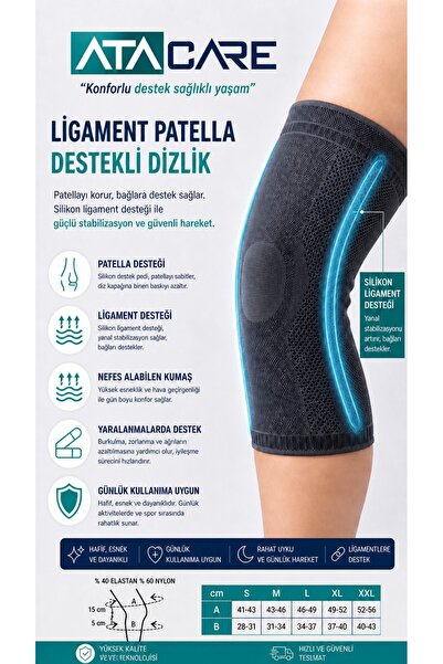 PATELLA LİGAMENT DESTEKLİ DİZLİK ÖRGÜ (SMALL)