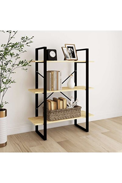 Concept Bibliotecă cu 3 rafturi, 80x30x105 cm, lemn masiv de pin
