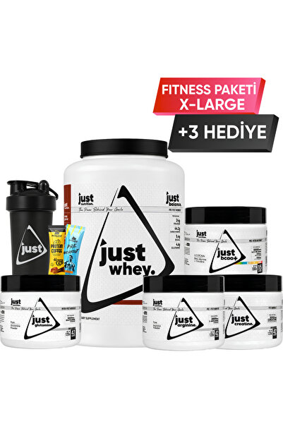Just Nutrition Fitness Paketi - X-Large + 3 Hediye (Protein Tozu + Bcaa + Glu...