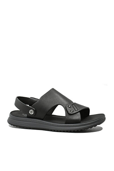 Mels Sandale confortabile pentru bărbați Mels, negre, din piele