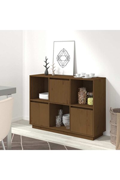 Concept Servantă, maro miere, 110,5x35x80 cm, lemn masiv de pin