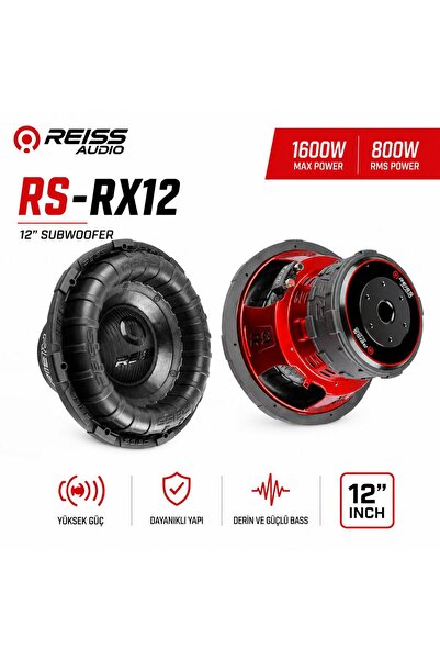 Reiss Rs-rx12 30cm 1600Watt 800W Rms Spl Subwoofer Bas Çift Bobin