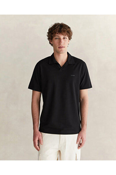 Gant Erkek Siyah Regular Fit Polo Yaka T-Shirt