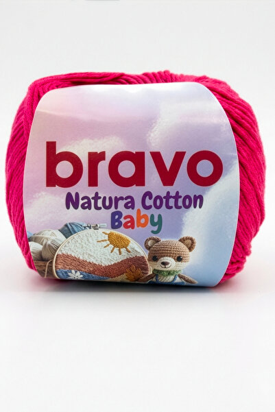 Bravo Natura Cotton Baby Fuşya 402 %100 Pamuk Koton Bebek ve Amigurumi Punch ...