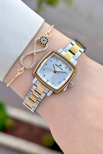 Daniel Klein Gold Metallic Color 2 Year Warranty 23 mm Women's Wristwatch
