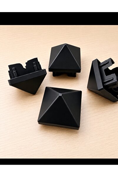 Piramit siyah 50x50mm çit kapaği