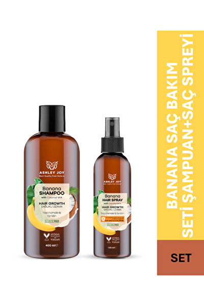 ASHLEY JOY Özel Hızlı Uzamaya Yardımcı Vegan Keratin Içeren Banana Saç Koruma...