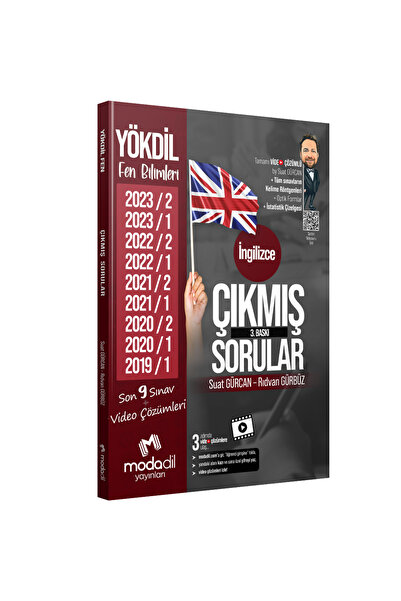 Modadil Yayınları Modadil YÖKDİL Fen İngilizce Çıkmış Sorular - Video Çözümlü