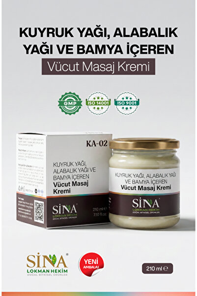 SİNA LOKMAN HEKİM KUYRUK YAĞLI, BAMYA TOHUMLU, ALABALIK YAĞLI RAHATLATICI BEL...