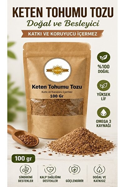 İLMİ ŞİFA Keten Tohumu Tozu (Öğütülmüş Keten Tohumu – Flaxseed Powder – Groun...