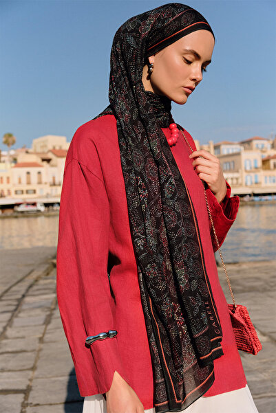 carell Viona Aria Viscose Shawl Black
