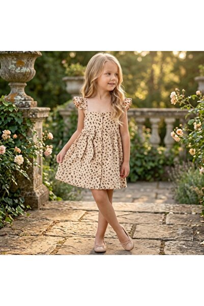 Erca Home Tekstil Ürünleri Leopard Print Comfortable Summer Dress 3Y,4Y,5Y,2Y...