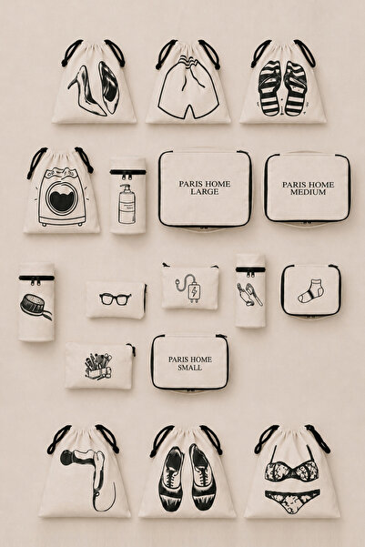Paris Home Premium Luggage Organizer Set Travel Organizer