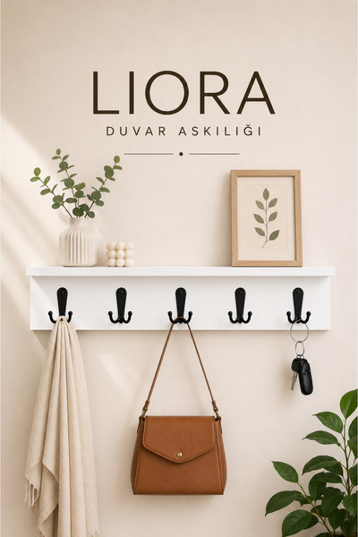 Atlanta Home Liora Duvar Askılığı 80 cm | Dekoratif Duvar Askısı | Antre Kori...