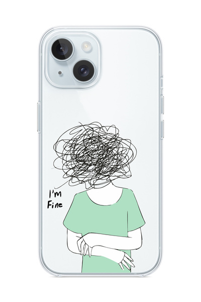 3GEN CASE İphone 13-İphone 14 Uyumlu Desenli Şeffaf Silikon Kılıf