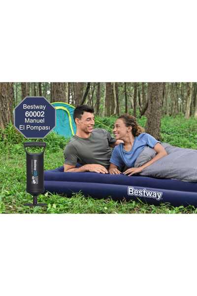 BESTWAY Pavillo Çift Kişilik Şişme Yatak 67002 + 60002 Manuel El Pompası