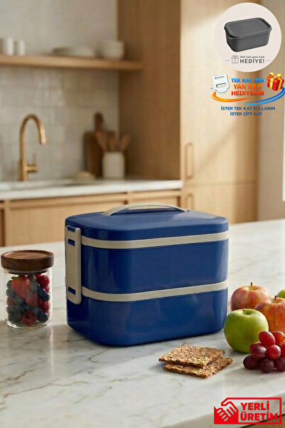 GUGGA Tier - 2 Katlı Çelik Hazneli Sızdırmaz Kapaklı Lunchbox 1000 ml