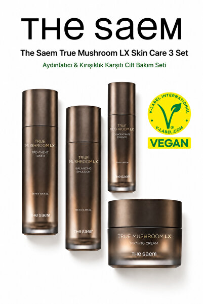 THE SAEM True Mushroom LX Skin Care 3 Set - Aydınlatıcı & Kırışıklık Karşıtı