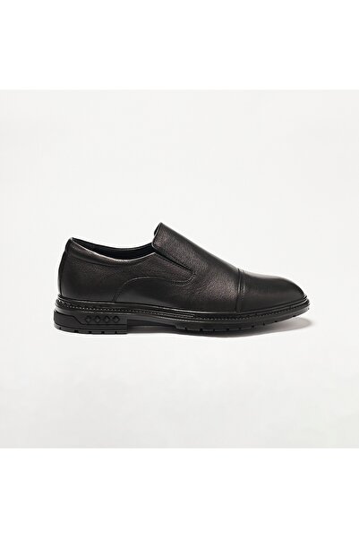 John May Men's Classic Shoes Og-355 Black Leather