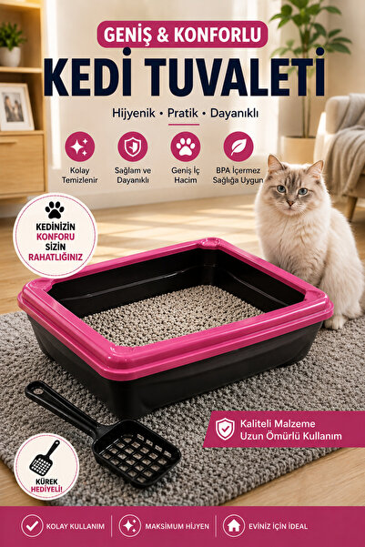 Yıldızhane Kedi Tuvaleti Açık Tuvalet Kabı Kürek ile Gönderilir