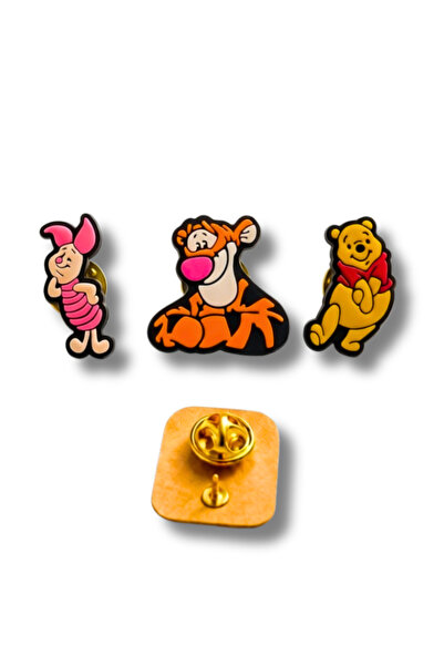 excarpin Winnie the Pooh Temalı Üçlü Çanta ve Yaka Broş Seti