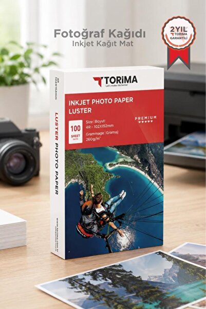 Torima Fotoğraf Kağıdı 100 Adet 260 Gr (10X15) Inkjet Kağıt Mat