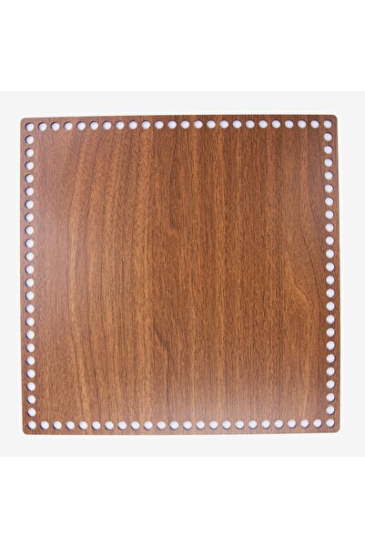 CraftMaxi Wooden Square Base Walnut-30X30 cm