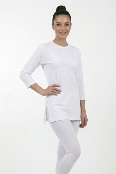 MC Company Women's Cotton in Single Jersey Fabric Crew Neck Regular Fit Three...