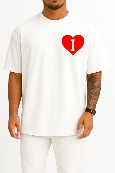 Bahriyeli Collection oversized Unisex T-Shirt με σχέδιο τσέπης με το γράμμα I...