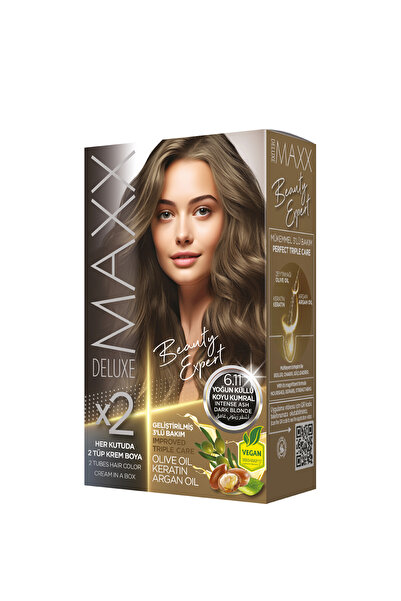 MAXX DELUXE Beauty Expert Set Saç Boyası 6.11 Yoğun Küllü Koyu Kumral
