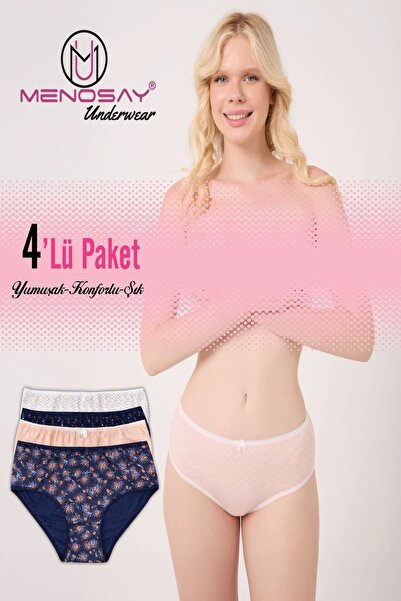 MENOSAY 4'lü paket desenli bato külot