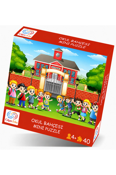 Çılgın Zeka Okul Bahçesi Mini Puzzle 40 Parça 3 4 yaş çocuk puzzle ve yapboz ...