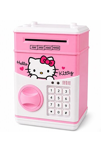 BASHAR Pușculiță pentru copii cu funcție de cod PIN ATM și seif Hello Kitty r...