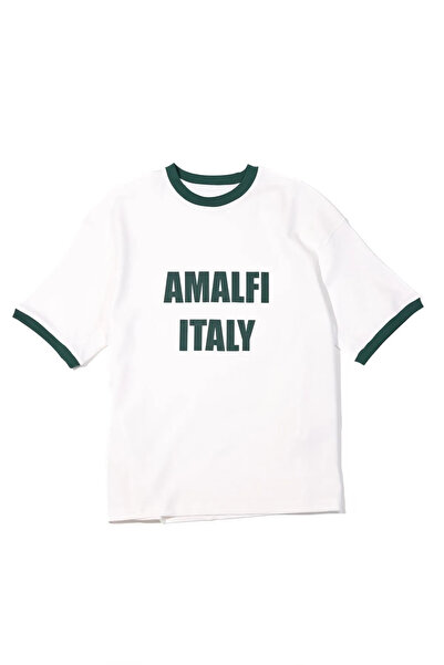 no7man Axis White Green Oversize 100% Cotton Men's Tshirt