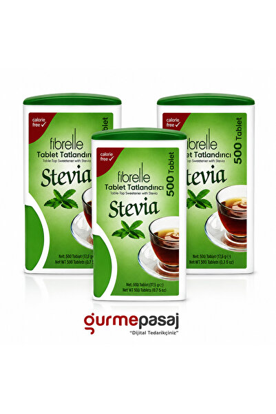 Fibrelle Stevia Tablet Tatlandırıcı 500'lü x 3 Adet