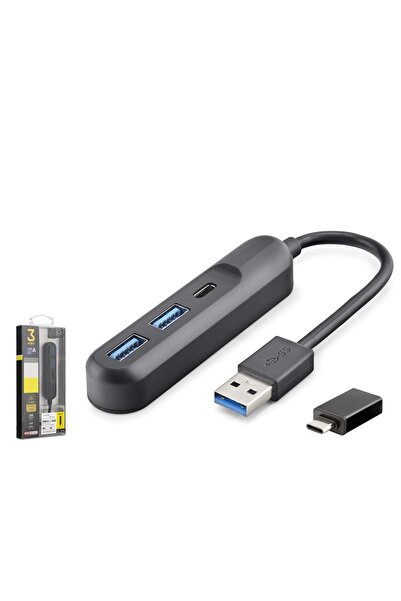 Genel Markalar iETOP U35G05 USB Type-C 3.2 Gen1 Hub 3 Port 5 Gbps Siyah