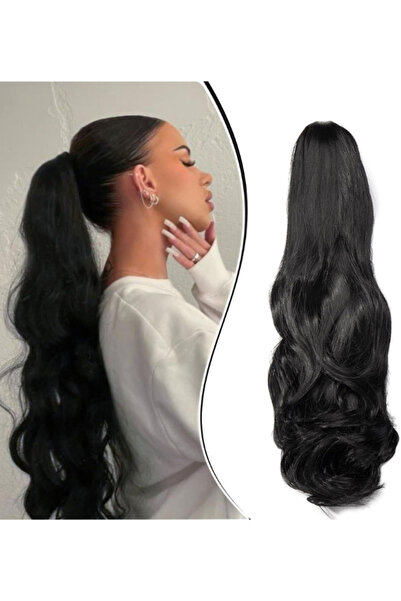Estelle Synthetic Long Straight Claw Ponytail Wigs Clip In AH Tail Hair Ponytail