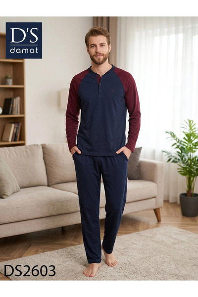 Generic Brand طقم بيجامة رجالي بأكمام طويلة من D's Damat 2603