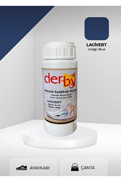 Derby Lacivert Kanvas - Bez / Kumaş Ayakkabı Boyası 100 ml