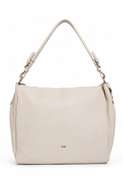 JUST WOMAN Women's Beige Large Pinterest Daily Trend Shoulder Bag
