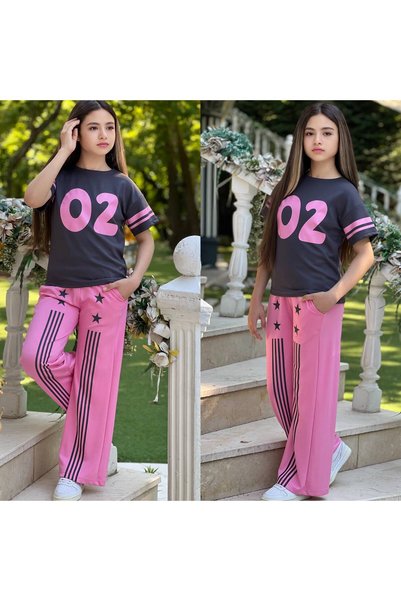 Ütk kids Young Girl and Child Palazzo Summer Set of 2 Pieces