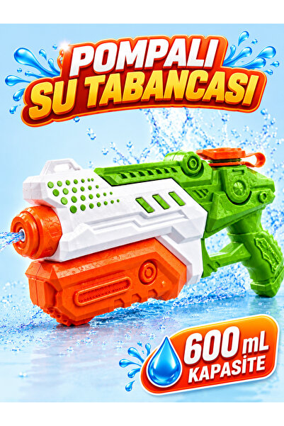 a v d a 600 mL Büyük Boy Pompalı Su Tabancası Güçlü Basınçlı Uzun Menzilli Su...