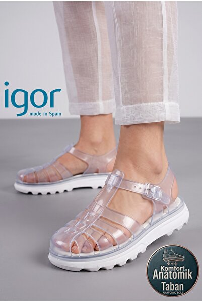 IGOR S10361 Vega Cristal Beyaz Ortopedik Günlük Kadın Sandalet