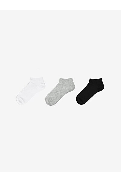 LC Waikiki Women's Plain Booties Socks 3-Pack (S5)