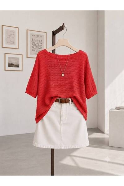 sumoda Women's Mercerized Knitted Loose Thin Spring/Summer Blouse
