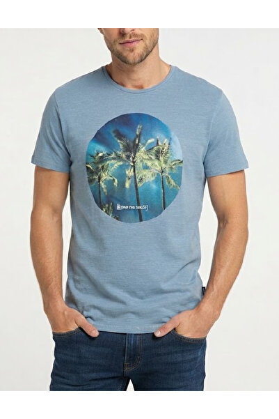 Evendi T-Shirt - Μπλε - Χαλαρή εφαρμογή