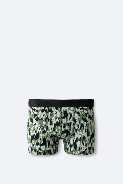 Avva Erkek Haki Desenli Pamuklu Tekli Regular Fit Boxer A42Y9530