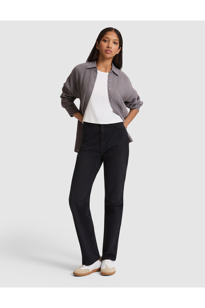 Pierre Cardin بنطال جينز أسود بقصة مستقيمة 50318236-VR046